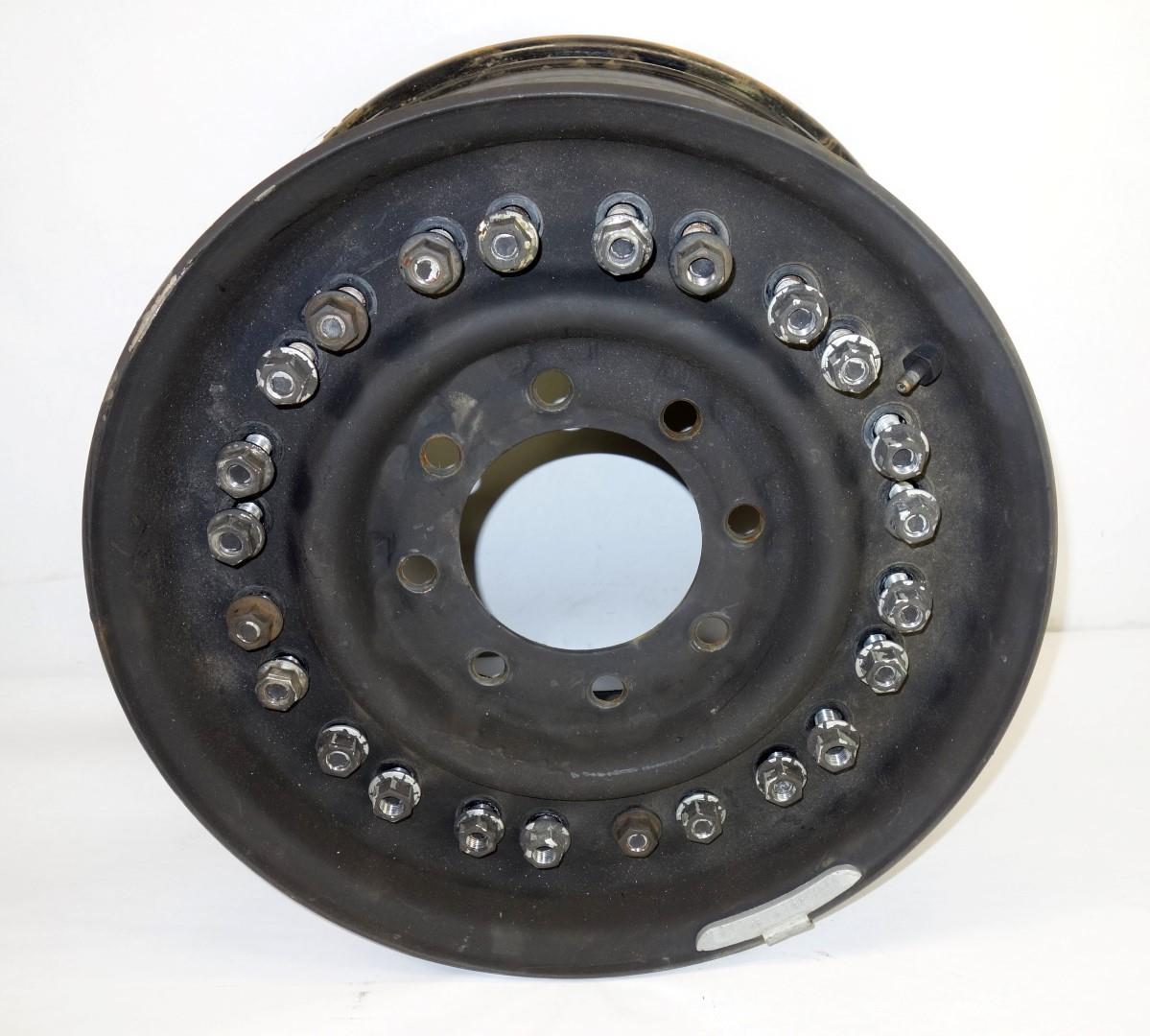 16.5 x 8.25 24 Stud 8 Hole 2 Piece Wheel / Rim for HMMWV 1 1/4 Ton